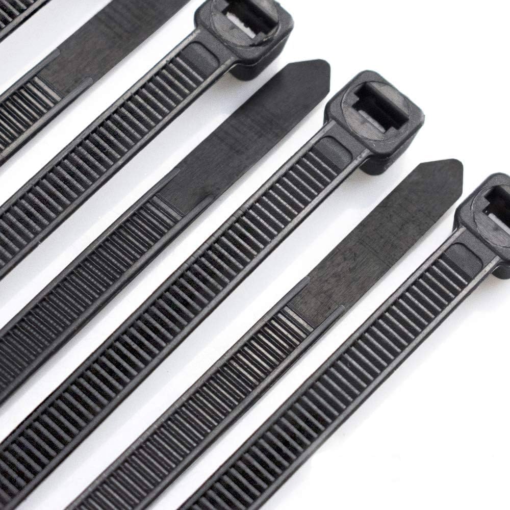 ALBO NEW Zip Ties Black 8 Inch 1000 Pack 40 lb
