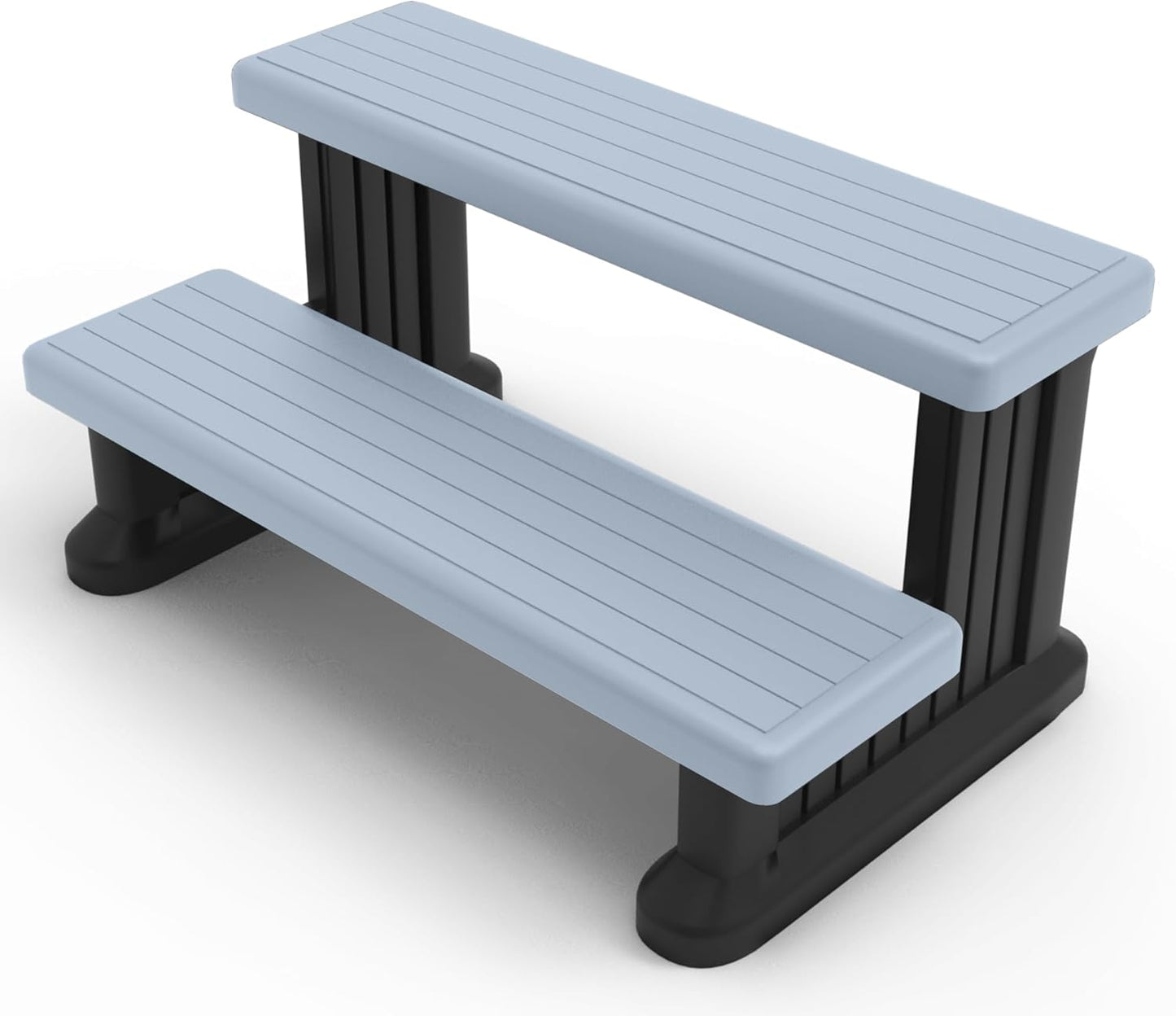 GREVO Hot Tub Steps, Spa Steps for Round or Straight Sided Spa, Grey