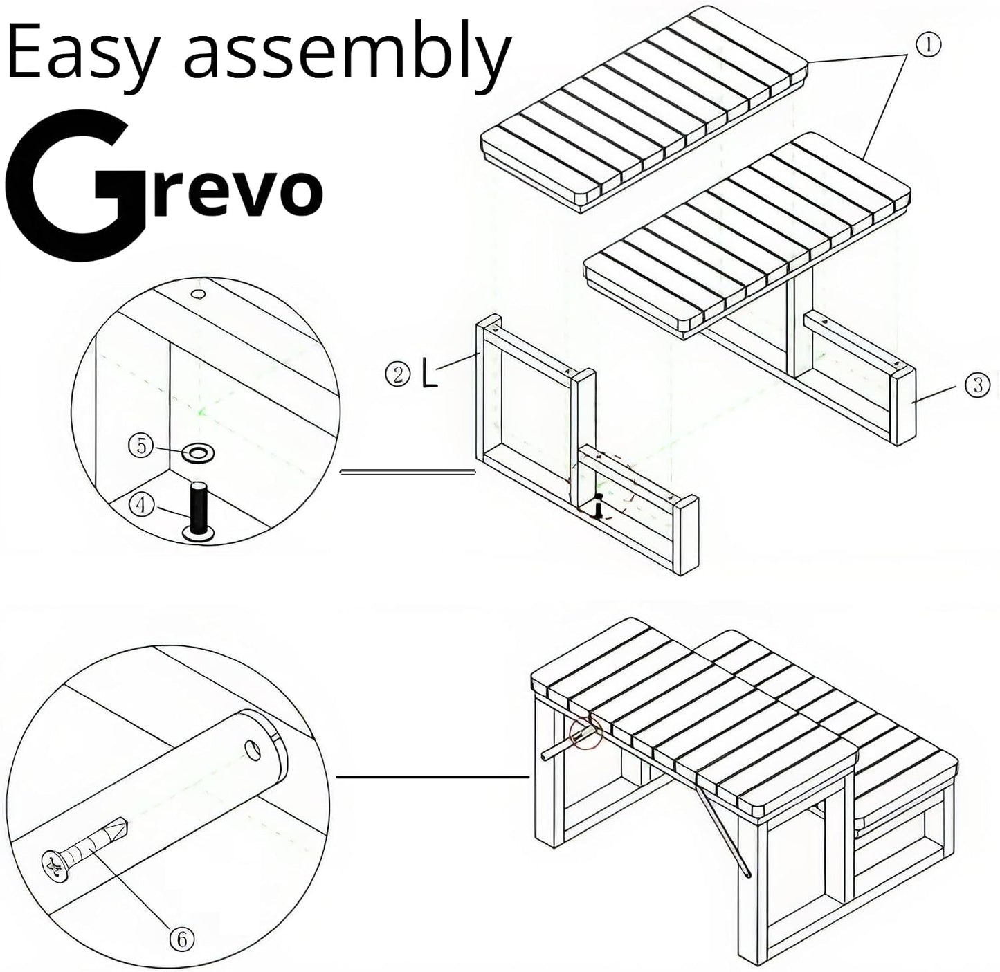 Grevo Outdoor Hot Tub Steps - Non-Slip Plastic Spa Steps, 23.6" Wide, Grey