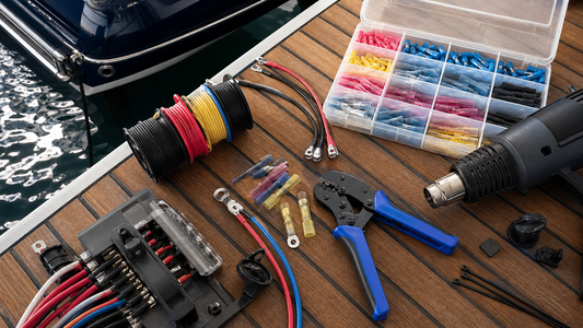 Waterproof heat shrink connectors for marine and outdoor wiring