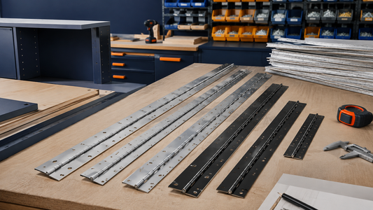 Bulk Piano Hinges for Cabinet Shops and Fabricators: How to Standardize Lengths and Finishes