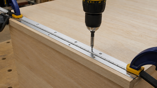 How to Install a Piano Hinge Straight: Pilot Holes, Screw Order, and Binding Prevention