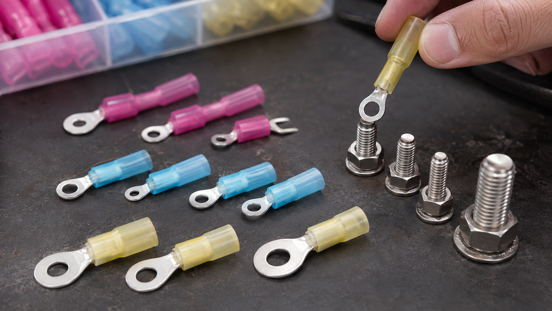 Ring Terminal Stud Size Explained: #8, #10, 1/4", 5/16", 3/8", and 1/2"