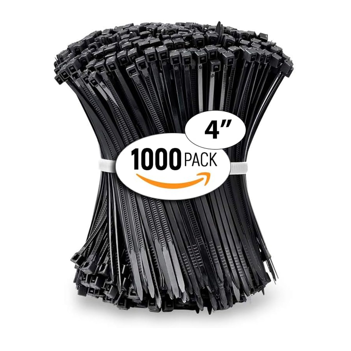 ALBO Black Zip Ties 4 Inch Plastic Cable Ties 1000 Pack Tie Wraps 18lb UV Resistant Small Nylon Wire Ties Heavy Duty UV Resistant Nylon Wire Ties for Indoor and Outdoor