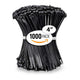 ALBO Black Zip Ties 4 Inch Length, Nylon Wire Ties, Pack 1000 pcs