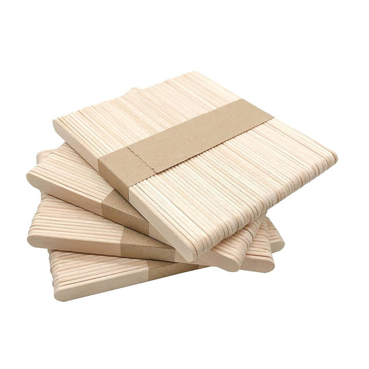 Birch Popsicle Sticks for Crafts, Food, Ice Cream 1000 PCS 6" Inch, Waxing Sticks for Hard Wax, Epoxy & Resin Mixing Sticks, Tongue Depressor, Wood Sticks DIY Bulk Craft Supplies