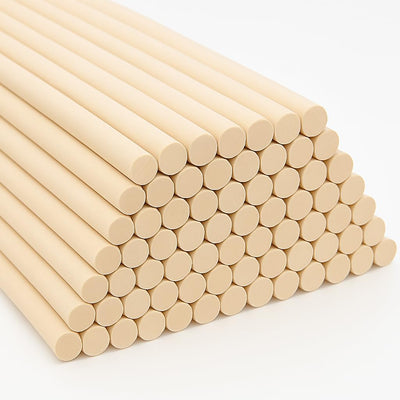 ALBO 1/2" x 48" Wooden Dowel Rods Set - 25 Pack Birch Natural Long Thin Craft Sticks Joinery Curtain Holders Toys Hardwood Smooth Finish Universal Material DIY Decor Bulk Professional