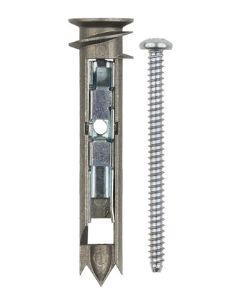 compare product ALBO Set 50 Spring Toggle with White Screw + Zamak Selfdrilling Anchor, Point. W + Heavy Duty Drywall Anchors and Screws