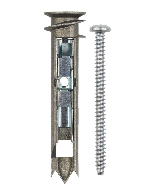ALBO Set 50 Spring Toggle with White Screw + Zamak Selfdrilling Anchor, Point. W + Heavy Duty Drywall Anchors and Screws