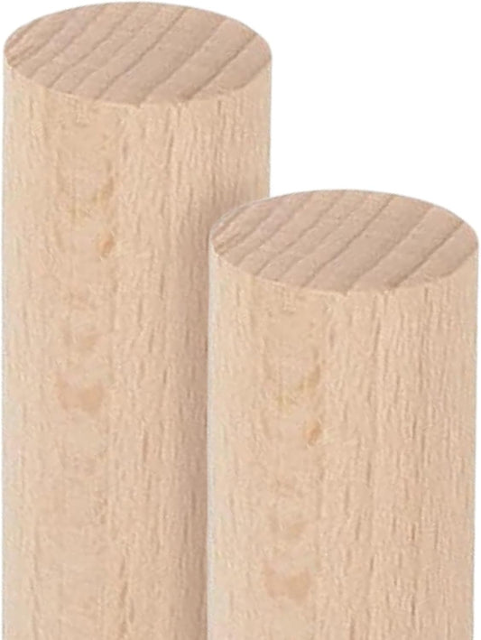 Albo Wooden Dowel Rods 1" x 48" 2 Pcs Birch Natural