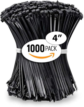 compare product ALBO 1000 Pcs. Black Zip Ties, 4 Inch Small Nylon Cable Ties for Cord Management