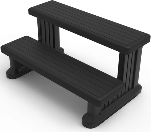 Grevo Hot Tub Steps Outdoor 31 inch Wide Black