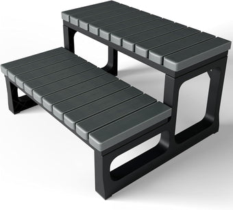 compare product Grevo Outdoor Hot Tub Steps - Non-Slip Plastic Spa Steps, 23.6