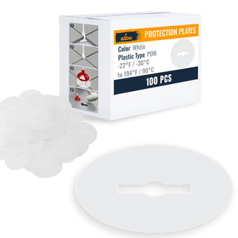 compare product ALBO Tile Leveling System Protection Plates - 100 PCS - Clear Scratch - Resistant Shields for Professional Floor & Wall Installation Compatible with Self-Leveling Spacer Kits, Fits All Tile Sizes