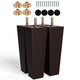 Albo Wood Furniture Legs 8 inch, Heavy Duty Sofa Legs, Pack of 4 Square Brown Couch Legs, Sofa Replacement Parts, for Dresser Legs, Sideboard, Recliner Couch, Circle Chair Couch Riser Coffee Table