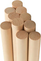 ALBO Birch Wooden Dowel Rods 1" x 48" 10 Pack