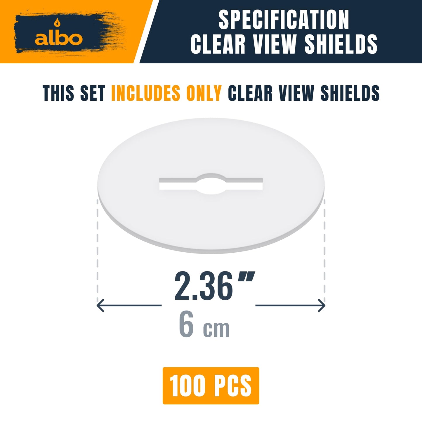 ALBO Tile Leveling System Protection Plates - 100 PCS - Clear Scratch - Resistant Shields for Professional Floor & Wall Installation Compatible with Self-Leveling Spacer Kits, Fits All Tile Sizes