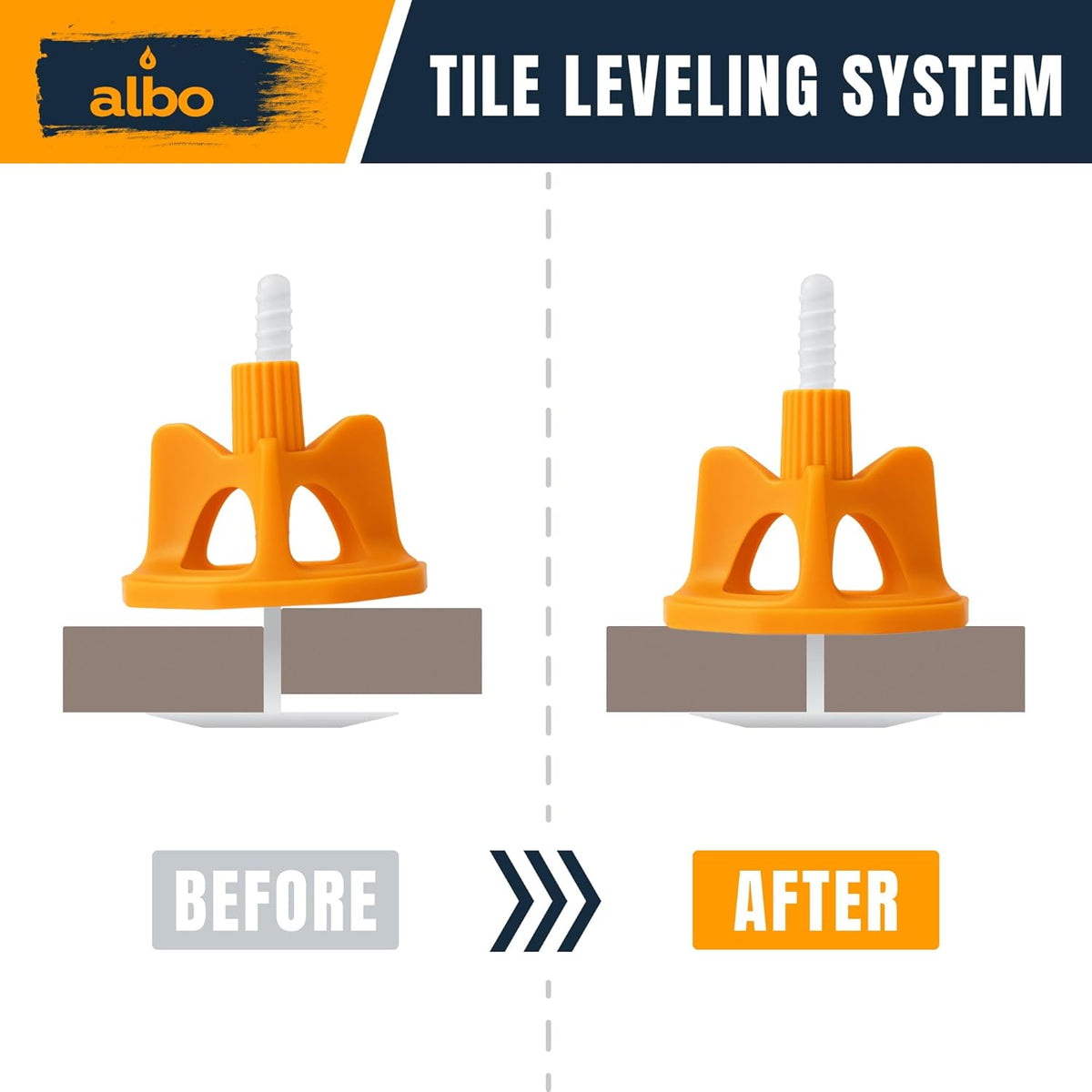 ALBO Tile Leveling System Protection Plates 100 PCS Clear