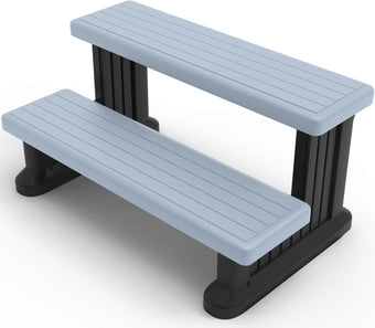 compare product Grevo Hot Tub Steps Wide 31 inch Gray Plastic Anti-Slip
