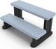 Grevo Hot Tub Steps Wide 31 inch Gray Plastic Anti-Slip