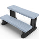 GREVO Outdoor Steps for Hot Tub Wide 31", Gray/Fits Round and Straight Pools, Non-Slip Steps, Quick Assemble