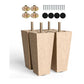 Albo Wood Heavy Duty Furniture Legs, 8 inch Height, Pack of 4 pcs, Clear Varnish