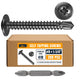 ALBO #8 x 1-1/4 inch Black Stainless Steel Self-Tapping Metal Screws 200pcs