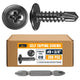 ALBO #8 x 3/4 inch Black Stainless Steel Self-Tapping Screws 300pcs