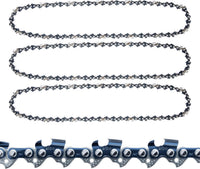 3/8" LP Pitch .043" Gauge 56DL 16" Chainsaw Chain 3 Pack - Low-Profile Full-Chisel Chrome Cutters, Reinforced Rivets, CE Certified - Fits Milwaukee M18 FUEL, Ego CS1613, DeWalt DCCS690 Saws