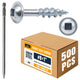 ALBO #8 x 1 inch Carbon Steel Zinc Coated Pocket Hole Screws 500pcs