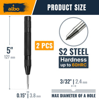 ALBO Automatic Center Punch Tool 5 inch 2pcs