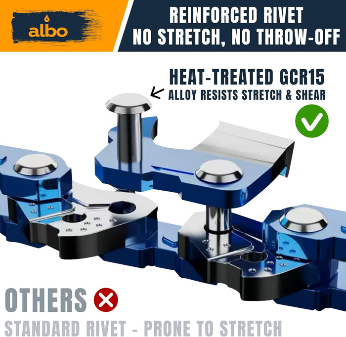 ALBO 16 Inch Chainsaw Chain 3/8"LP .043" 55DL 3 Pack
