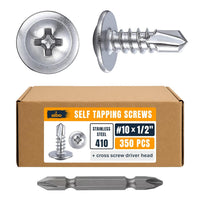 #10 x 1/2 Stainless Steel Self Tapping Screws