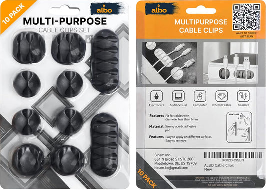 Albo Zip Cable Clips 10 Pcs