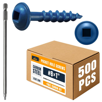 compare product ALBO #8 x 1 Pocket Hole Screws Zinc Coated Carbon Steel 500pcs