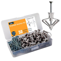 ALBO Drywall Hollow Wall Anchor Kit with Screws, 25 pieces