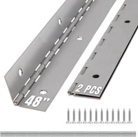 Albo Piano Hinge 48 Inch Silver Heavy Duty (2-Pack)