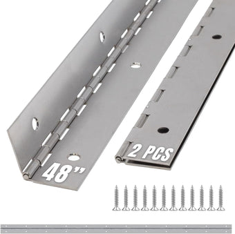 compare product Albo Piano Hinge 48 Inch Silver Heavy Duty (2-Pack)