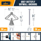 ALBO Drywall  Hollow Wall Anchor Kit with Screws, Set of 3 Anchor Types, 60 pieces