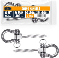 Albo Diamond Plate 2650lbs Heavy Duty Stainless Steel Swing Hangers 2 PCS