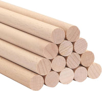 ALBO 1/2" x 36" Birch Wooden Dowel Rods - 25 Pack for Crafting, Joinery & DIY Projects