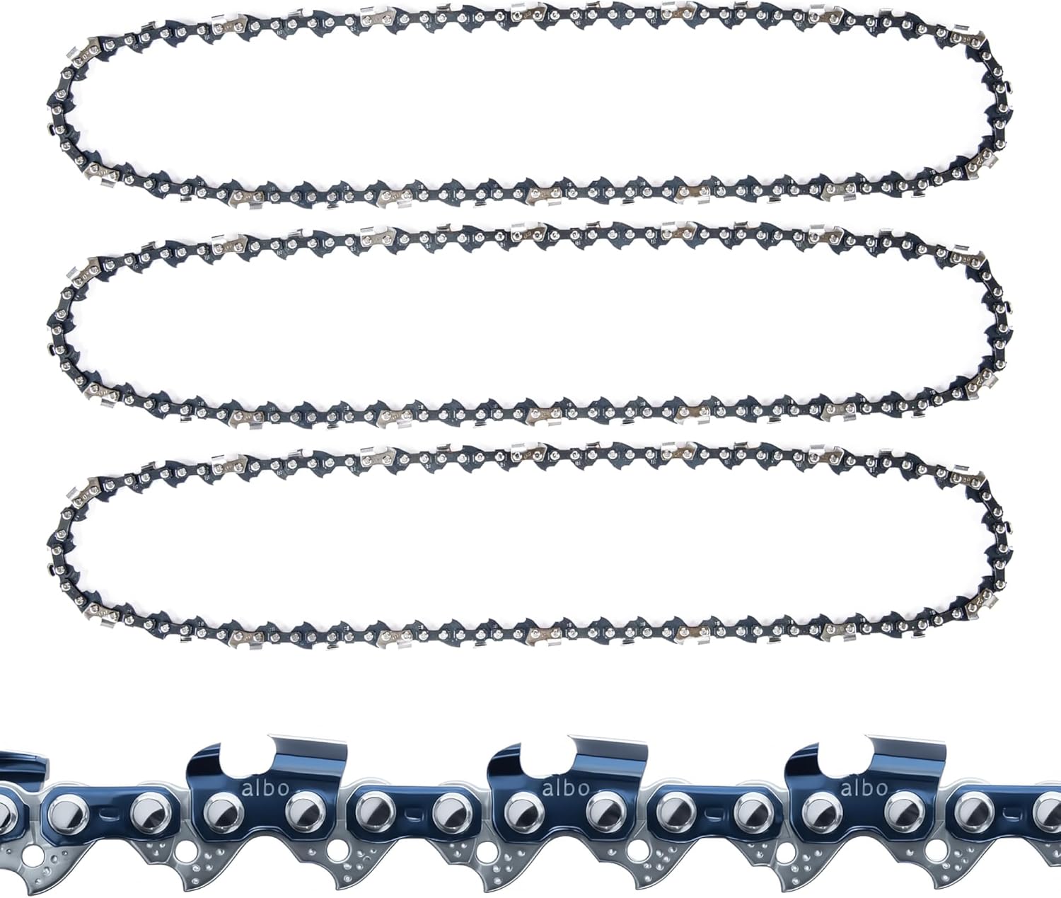 ALBO 20 Inch Full Chisel Chainsaw Chain 3/8" Pitch .050" Gauge 72DL 3 ...