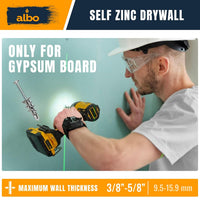 ALBO #6 Zinc Self-Drilling Drywall Anchors 100pc Set