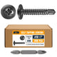 ALBO #10 x 1 inch Self-Tapping Sheet Metal Screws Black 200pcs