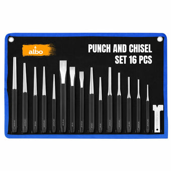 compare product ALBO Punch and Chisel Set 16 PCS Chrome Vanadium Steel