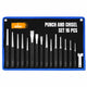 ALBO Punch and Chisel Set 16 PCS Chrome Vanadium Steel
