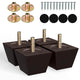 Albo Wood Furniture Legs 2 inch, Heavy Duty Sofa Legs, Pack of 4 Square Brown Couch Legs, Sofa Replacement Parts, for Dresser Legs, Sideboard, Recliner Couch, Circle Chair Couch Riser Coffee Table
