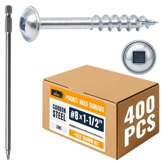 ALBO #8 x 1-1/2" Pocket Hole Screws, 400 PCS