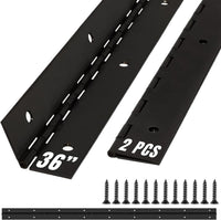 ALBO 36 Inch Black Heavy Duty Piano Hinge Continuous Stainless Steel 304 (2-Pack)