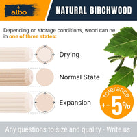 ALBO 200 Pcs. Fluted Wood Dowel Pins for Woodworking, 5/16 x 1-1/4 Inch
